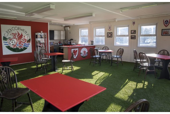 Corwen football clubhouse inside