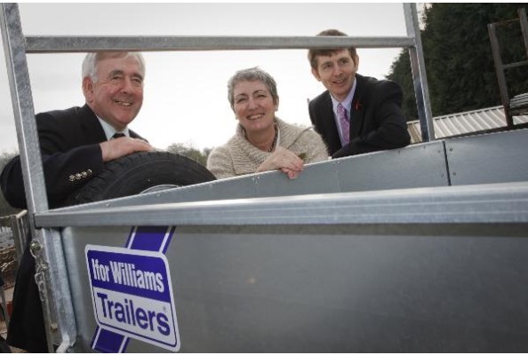 Janet Ryder and Dafydd Wigley visit factory