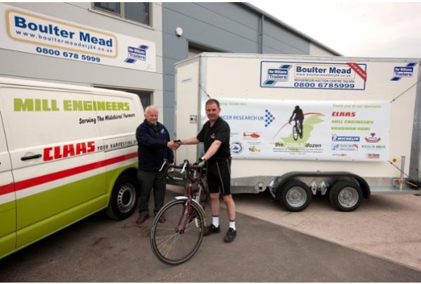 Trailer helps charity cyclists stay out in front